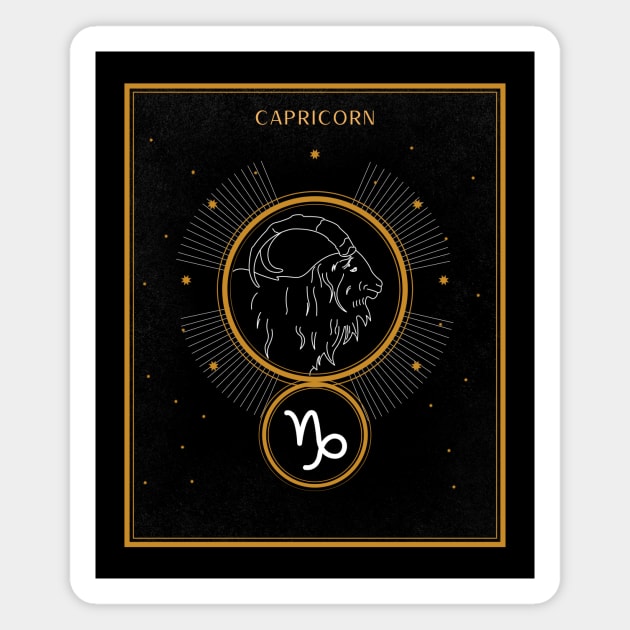 Capricorn | Astrology Zodiac Sign Design Magnet by The Witch's Life